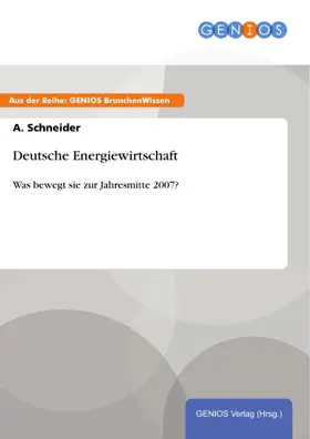 Schneider |  Deutsche Energiewirtschaft | eBook | Sack Fachmedien