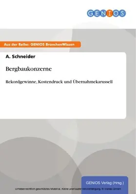 Schneider |  Bergbaukonzerne | eBook | Sack Fachmedien
