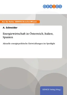 Schneider |  Energiewirtschaft in Österreich, Italien, Spanien | eBook | Sack Fachmedien