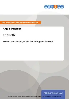 Schneider |  Rohstoffe | eBook | Sack Fachmedien