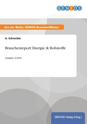 Schneider | Branchenreport Energie & Rohstoffe | Buch | 978-3-7379-4394-9 | sack.de