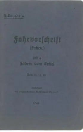 Heise |  H.Dv. 465/4 Fahrvorschrift - Heft 4 - Fahren vom Sattel | Buch |  Sack Fachmedien