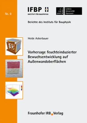 Ackerbauer / Fouad / Leibniz Universität Hannover, Institut für Bauphysik |  Vorhersage feuchteinduzierter Bewuchsentwicklung auf Außenwandoberflächen | Buch |  Sack Fachmedien