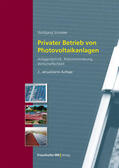Schröder |  Privater Betrieb von Photovoltaikanlagen | Buch |  Sack Fachmedien