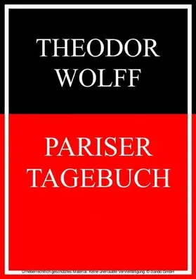 Wolff |  Pariser Tagebuch | eBook | Sack Fachmedien