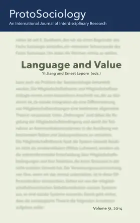 Jiang / Lepore |  Language and Value | eBook | Sack Fachmedien