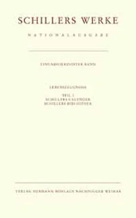 Petersen / Oellers / Schiller |  Schillers Werke. Nationalausgabe | Buch |  Sack Fachmedien