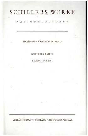 Oellers |  Schillers Werke. Nationalausgabe | Buch |  Sack Fachmedien