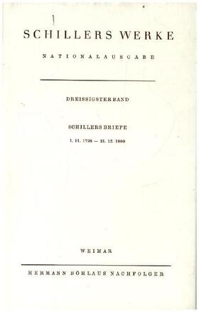 Oellers |  Schillers Werke. Nationalausgabe | Buch |  Sack Fachmedien