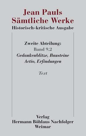 Paul / Pfotenhauer / Zaus |  Jean Pauls Sämtliche Werke. Historisch-kritische Ausgabe | Buch |  Sack Fachmedien