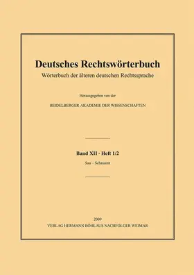  Deutsches Rechtswörterbuch | Buch |  Sack Fachmedien