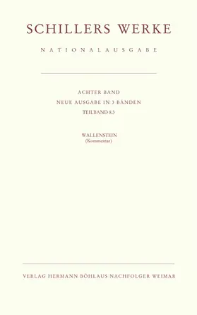 Oellers |  Schillers Werke. Nationalausgabe | Buch |  Sack Fachmedien