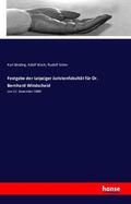 Binding / Wach / Sohm |  Festgabe der Leipziger Juristenfakultät für Dr. Bernhard Windscheid | Buch |  Sack Fachmedien