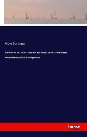 Sprenger |  Babylonien, das reichste Land in der Vorzeit und das lohnendste Kolonisationsfeld für die Gegenwart | Buch |  Sack Fachmedien