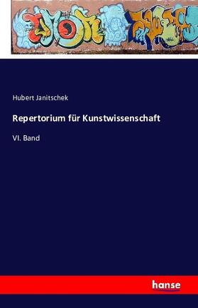 Janitschek |  Repertorium für Kunstwissenschaft | Buch |  Sack Fachmedien
