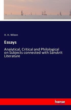 Wilson |  Essays | Buch |  Sack Fachmedien