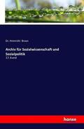Braun |  Archiv für Sozialwissenschaft und Sozialpolitik | Buch |  Sack Fachmedien