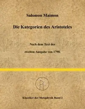 Maimon / Scheglmann |  Die Kategorien des Aristoteles | Buch |  Sack Fachmedien