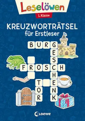 Loewe Lernen und Rätseln |  Leselöwen Kreuzworträtsel für Erstleser - 1. Klasse (Marineblau) | Buch |  Sack Fachmedien
