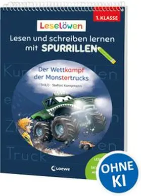 THiLO |  Leselöwen - Lesen und schreiben lernen mit Spurrillen - Der Wettkampf der Monstertrucks | Buch |  Sack Fachmedien
