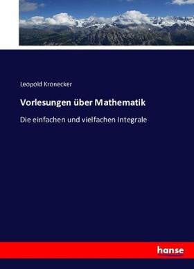 Kronecker |  Vorlesungen über Mathematik | Buch |  Sack Fachmedien