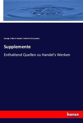Handel / Chrysander |  Supplemente | Buch |  Sack Fachmedien