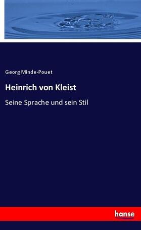 Minde-Pouet |  Heinrich von Kleist | Buch |  Sack Fachmedien