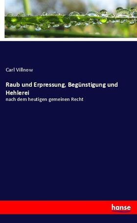 Villnow | Raub und Erpressung, Begünstigung und Hehlerei | Buch | 978-3-7436-9791-1 | sack.de