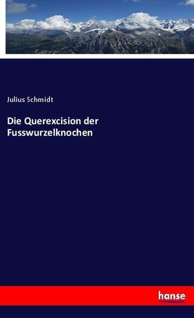 Schmidt |  Die Querexcision der Fusswurzelknochen | Buch |  Sack Fachmedien