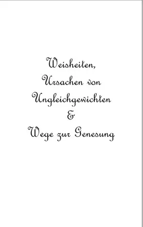 Simon |  Weisheiten, Ursachen von Ungleichgewichten und Wege zur Genesung | eBook | Sack Fachmedien