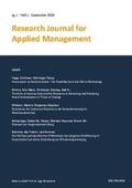 Bingemer / Rommel / Böckenholt |  Research Journal for Applied Management - Jg. 1, Heft 1 | Buch |  Sack Fachmedien