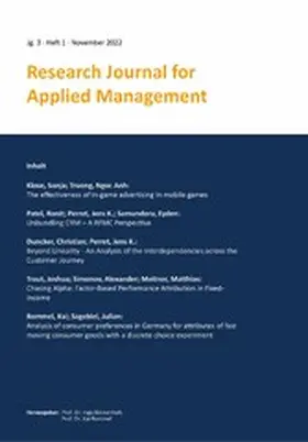Böckenholt / Rommel |  Research Journal for Applied Management - Jg. 3, Heft 1 | eBook | Sack Fachmedien