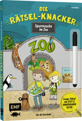  Die Rätsel-Knacker - Spurensuche im Zoo (Buch mit abwischbarem Stift) | Buch |  Sack Fachmedien
