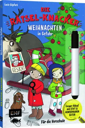  Die Rätsel-Knacker - Weihnachten in Gefahr (Buch mit abwischbarem Stift) | Buch |  Sack Fachmedien