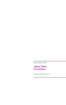 Blanke |  »Guter Geist ist trocken« | eBook | Sack Fachmedien