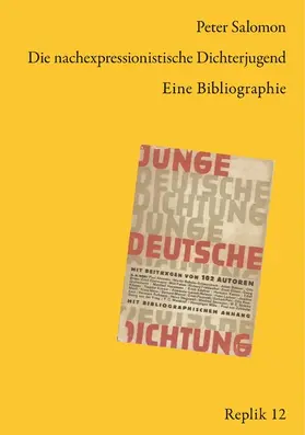 Salomon |  Die nachexpressionistische Dichterjugend | eBook | Sack Fachmedien