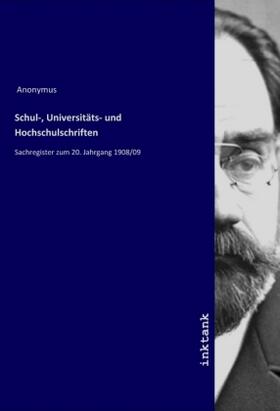 Anonymus |  Schul-, Universitäts- und Hochschulschriften | Buch |  Sack Fachmedien