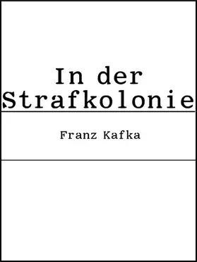 Kafka |  In der Strafkolonie | eBook | Sack Fachmedien