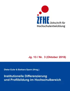 Euler / Sporn |  Institutionelle Differenzierung und Profilbildung im Hochschulbereich | eBook | Sack Fachmedien