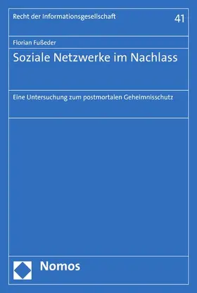 Fußeder |  Soziale Netzwerke im Nachlass | eBook | Sack Fachmedien