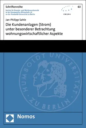 Sahle |  Die Kundenanlagen (Strom) unter besonderer Betrachtung wohnungswirtschaftlicher Aspekte | eBook | Sack Fachmedien