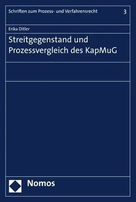 Ditler |  Streitgegenstand und Prozessvergleich des KapMuG | eBook | Sack Fachmedien