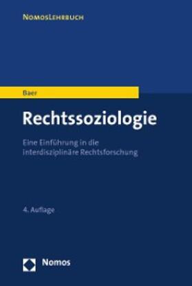 Baer |  Rechtssoziologie | eBook | Sack Fachmedien