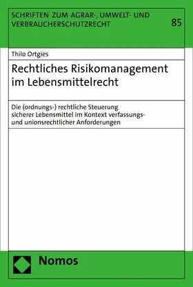 Ortgies |  Rechtliches Risikomanagement im Lebensmittelrecht | eBook | Sack Fachmedien
