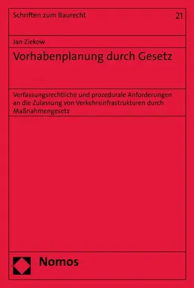 Ziekow | Vorhabenplanung durch Gesetz | E-Book | sack.de