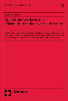 Döring |  Grundstücksverkehr und öffentlich-rechtliche Vorkaufsrechte | eBook | Sack Fachmedien