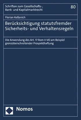 Keßenich |  Berücksichtigung statutsfremder Sicherheits- und Verhaltensregeln | eBook | Sack Fachmedien
