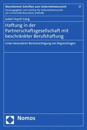 Cong | Haftung in der Partnerschaftsgesellschaft mit beschränkter Berufshaftung | E-Book | sack.de