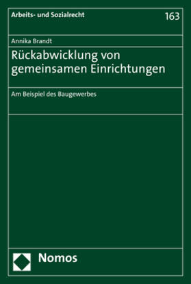 Brandt |  Rückabwicklung von gemeinsamen Einrichtungen | eBook | Sack Fachmedien