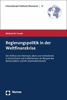 Franke |  Regierungspolitik in der Weltfinanzkrise | eBook | Sack Fachmedien